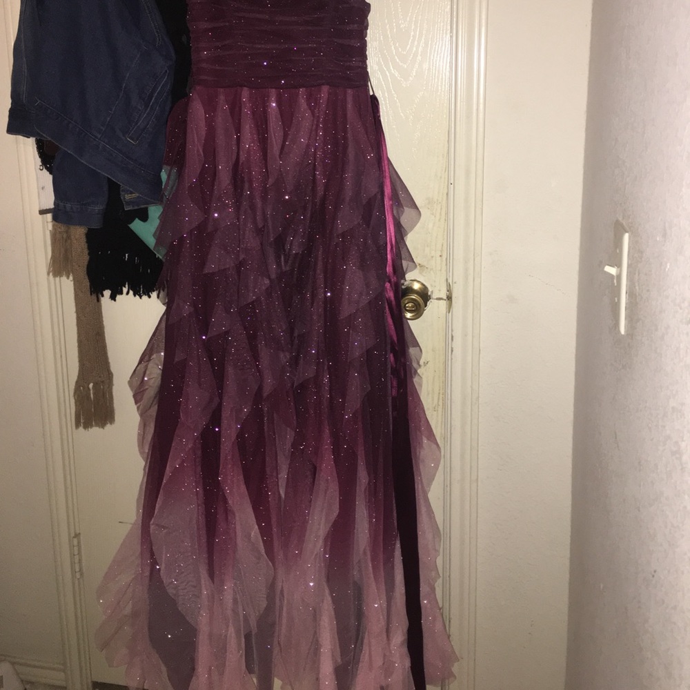 Purple burgendy prom dress